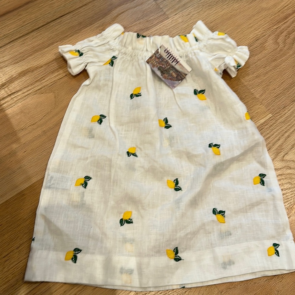 NEW with tags (From Italy!!) Lemon Dress size XS (12-18 months)